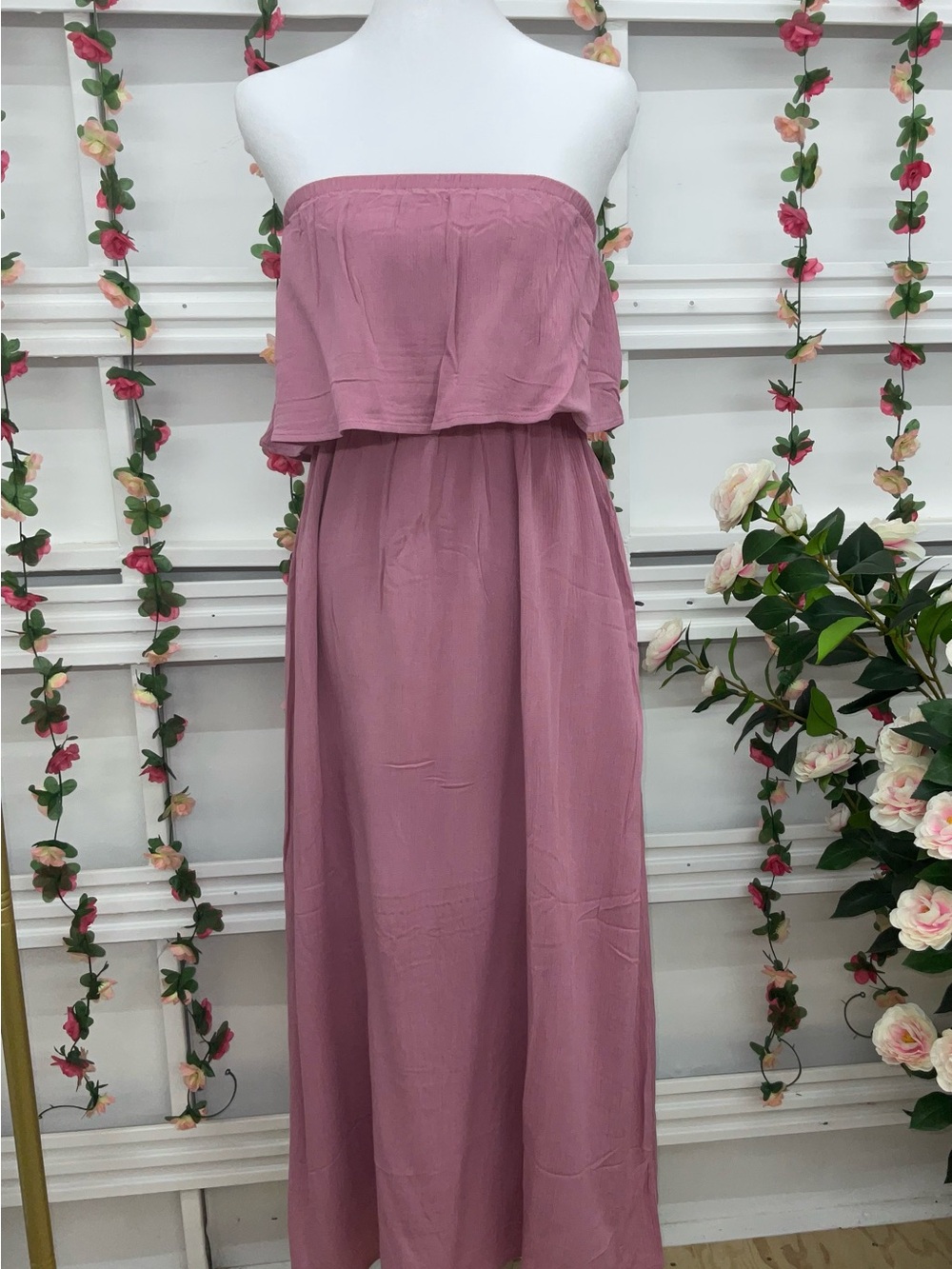 Zenana- Strapless Maxi Dress